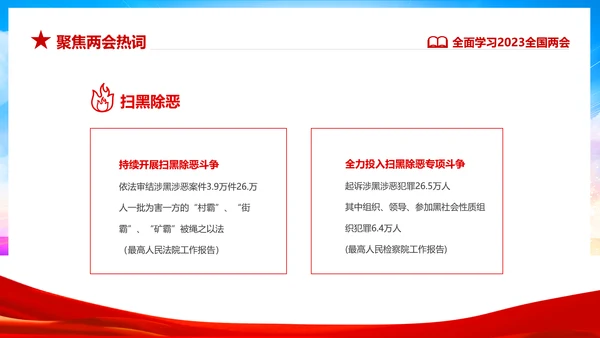红色飘带大气党课全面学习解读我国两会PPT