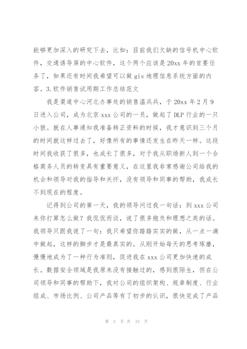 软件销售试用期工作总结范文5篇.docx