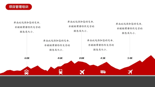 红色商务公司项目管理通用PPT模板