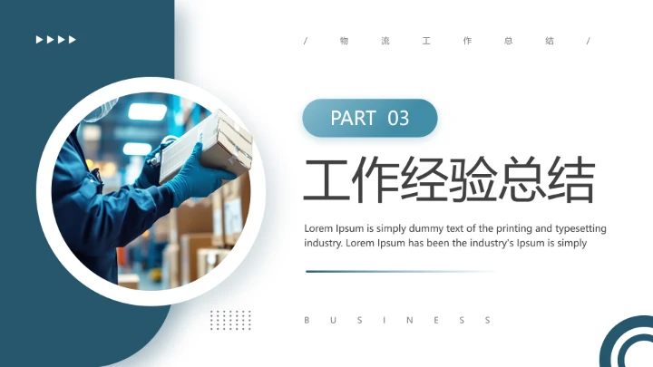 物流运输行业工作总结未来计划工作汇报通用PPT模版