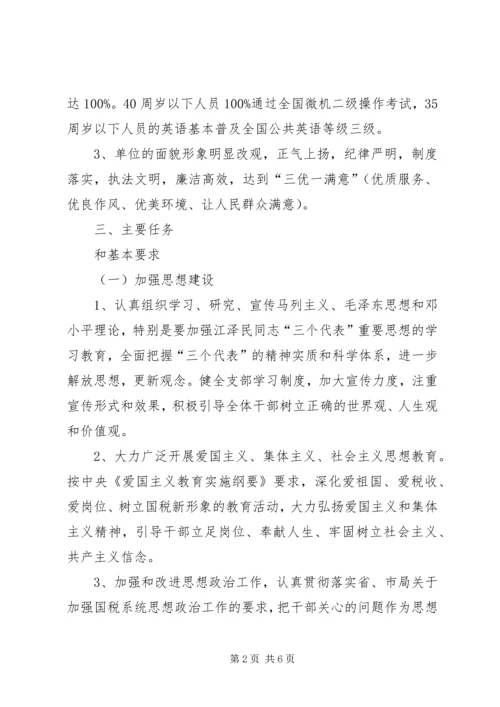 市国税局税收管理股文明单位创建规划.docx