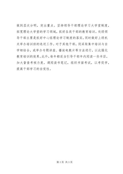 干部教育培训工作自查报告(2).docx