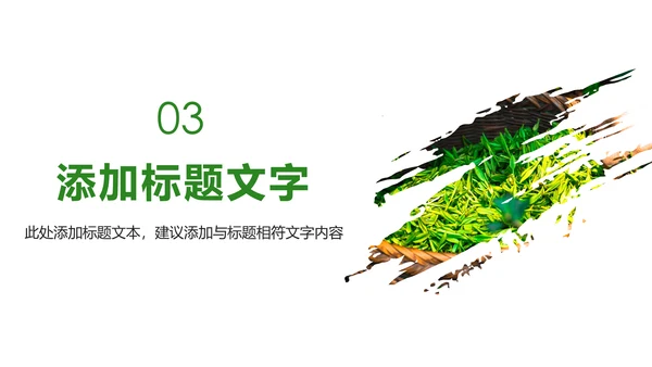 唯美绿色茶园文化茶艺品茶论道PPT模板