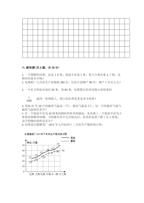 冀教版小学六年级下册数学期末检测试题附完整答案（考点梳理）.docx