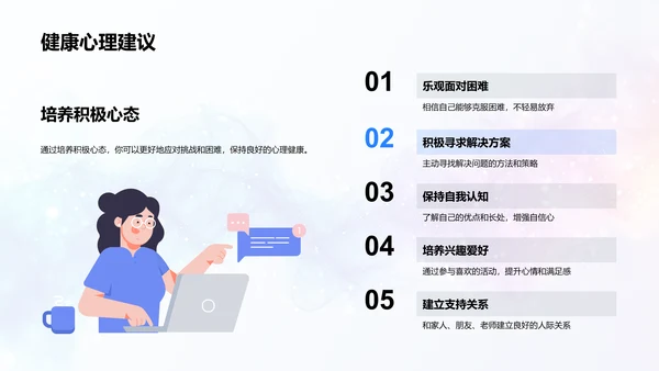 心理健康教育报告PPT模板