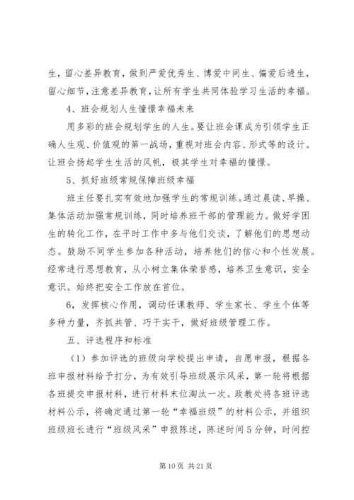 羊楼小学“幸福班级”建设评比方案.docx