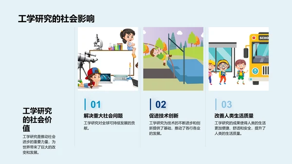 开题答辩：工学研究PPT模板