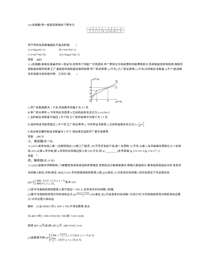 §3.8-函数模型及函数的综合应用(试题部分).docx