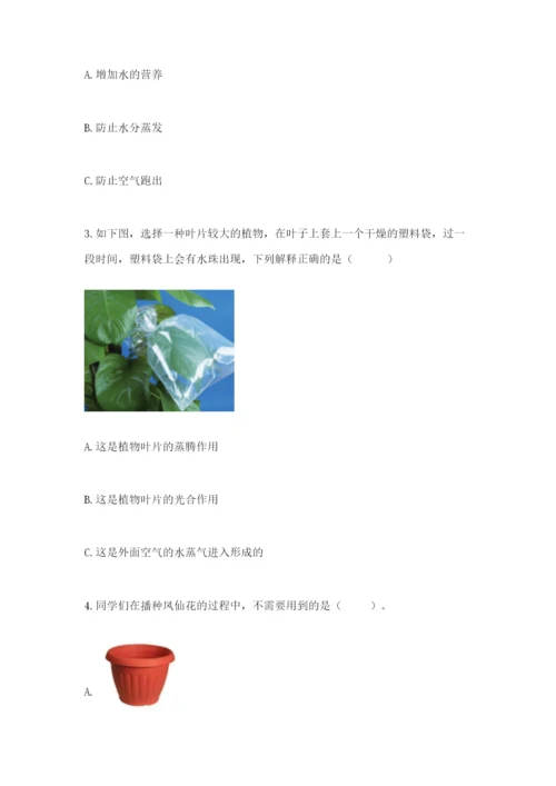 科学四年级下册第一单元《植物的生长变化》测试卷附参考答案【研优卷】.docx