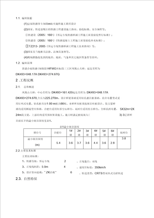 凤凰山大桥施工组织设计