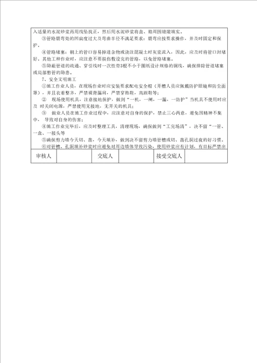 电气二次配管pvc管技术交底