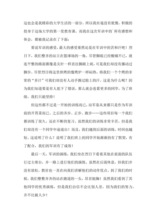 荐大学新生军训体会13篇.docx