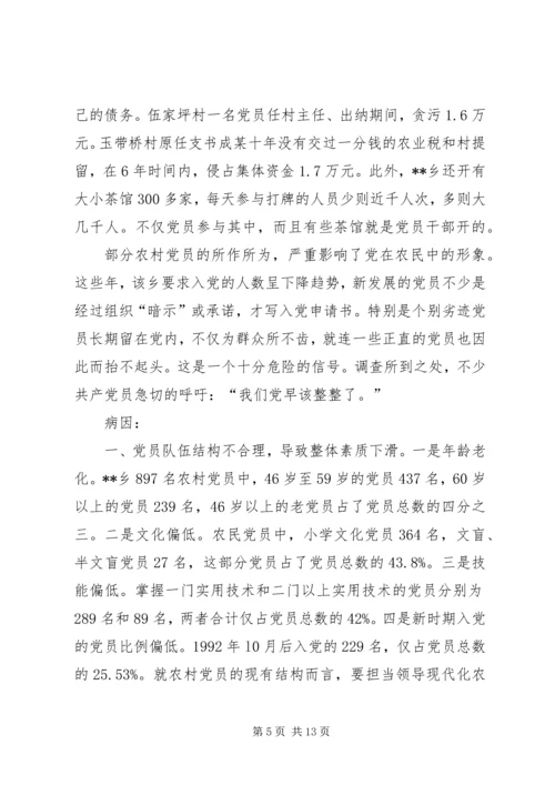 对X乡党员队伍状况的调查与思考 (4).docx