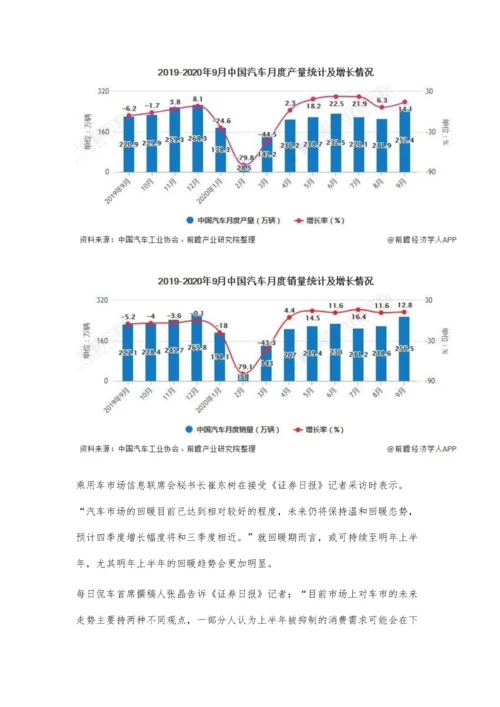 9月中国汽车行业市场现状及发展前景分析-中长期下新能源汽车将持续贡献增量.docx