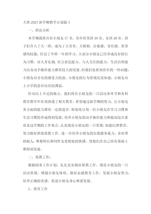 大班2023新学期教学计划7篇.docx