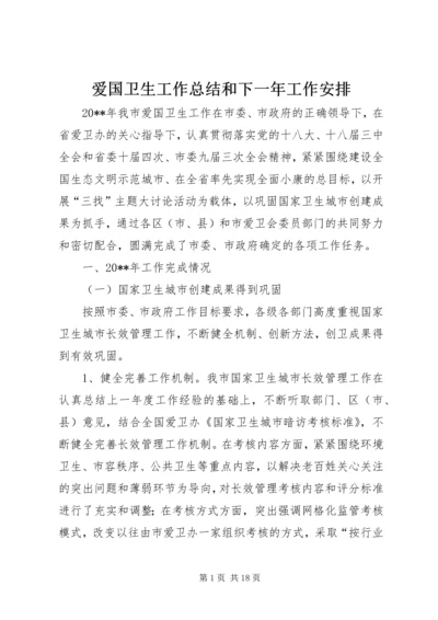 爱国卫生工作总结和下一年工作安排精编.docx