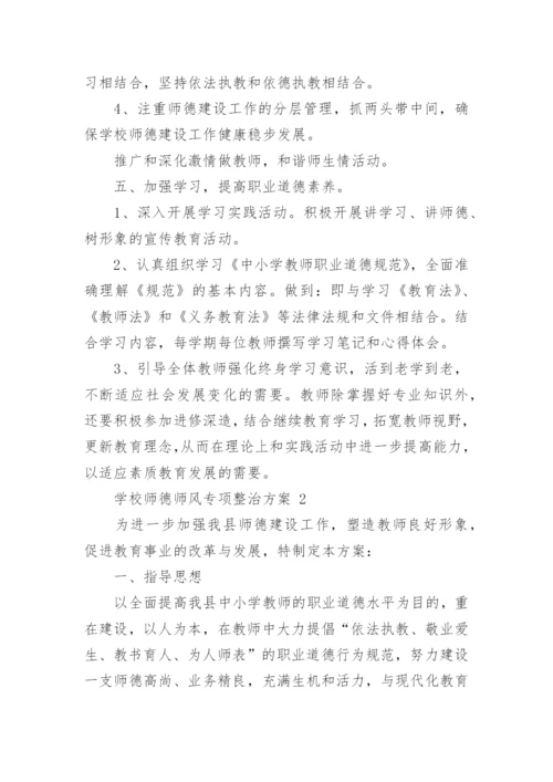 学校师德师风专项整治方案.docx