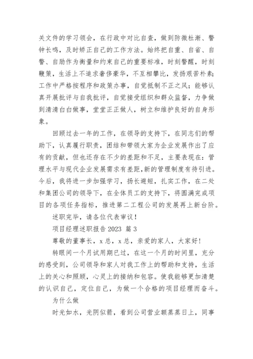 项目经理述职报告2023.docx