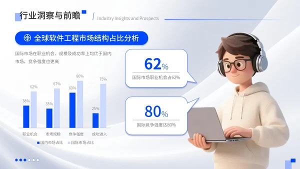 蓝色质感风大学生简历PPT模板