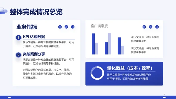 蓝色通用年中个人总结述职报告PPT模板