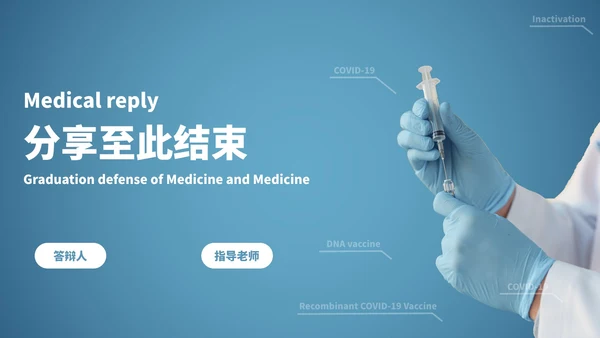医药及医学毕业答辩PPT模板