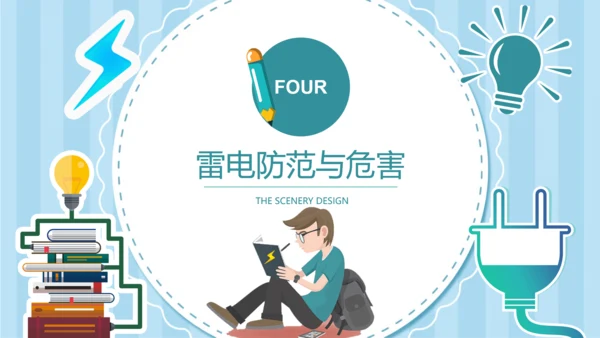 可爱卡通安全用电主题班会PPT课件