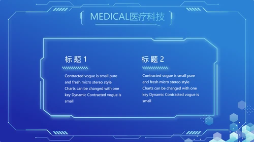 蓝色医疗科技信息化建设工作总结PPT