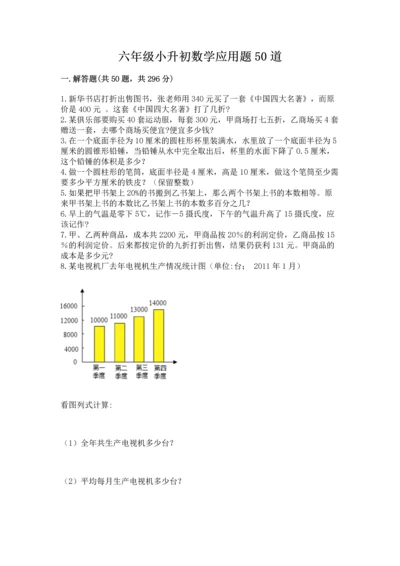 六年级小升初数学应用题50道及参考答案【新】.docx