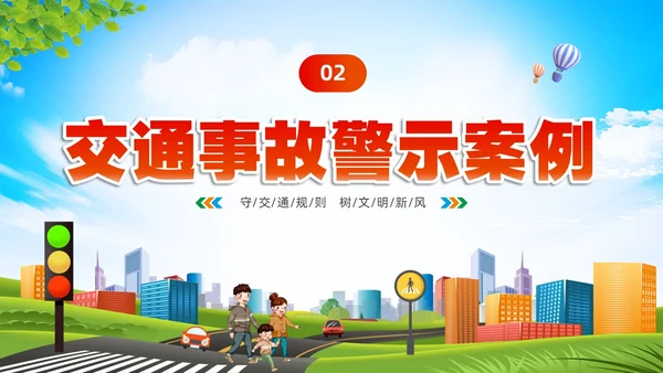 清新卡通展板道路千万条安全第一条430交通安全反思日