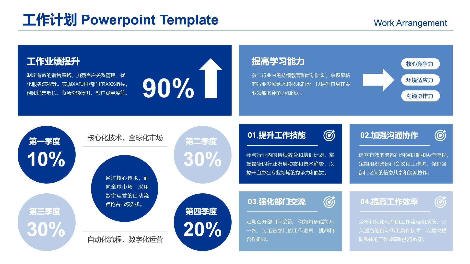 高级感工作汇报工作计划工作规划