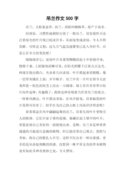 吊兰作文500字0.docx