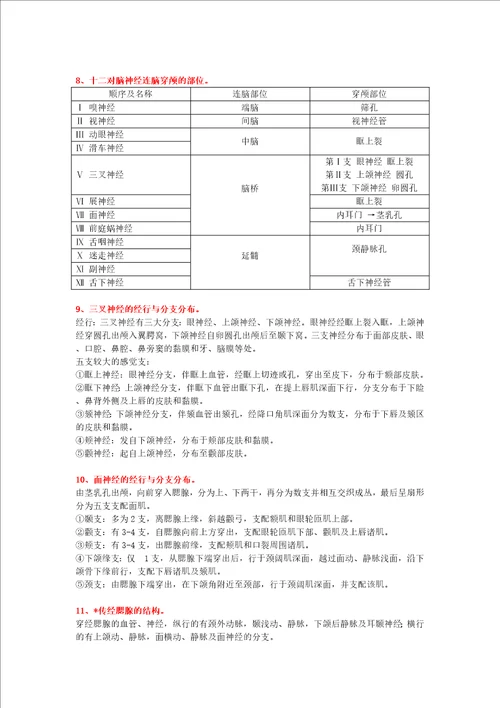 麻醉解剖学重点名词解释简答论述