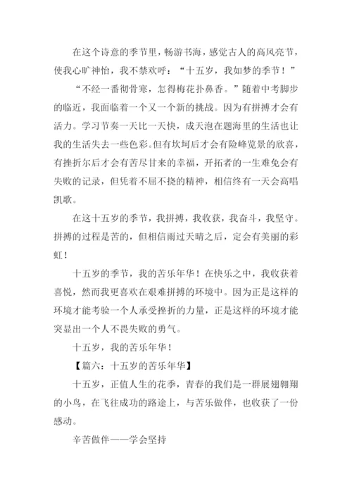 十五岁的苦乐年华作文.docx