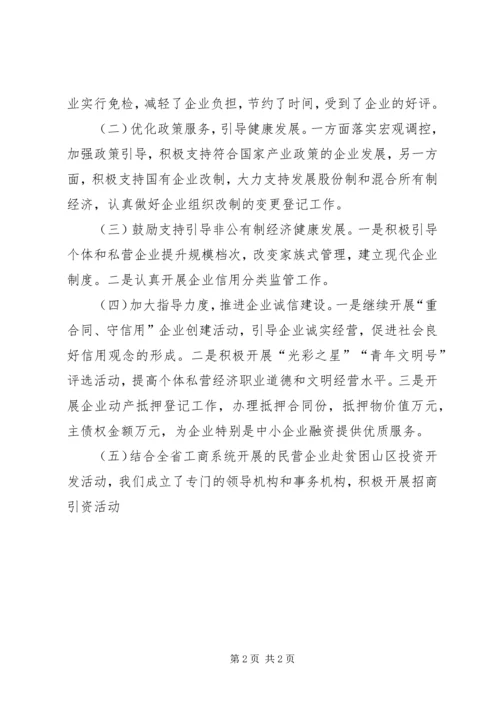 县工商局发展民营经济情况汇报 (2).docx