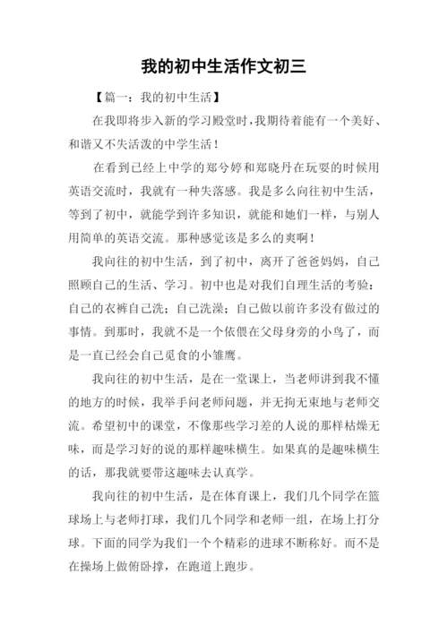 我的初中生活作文初三.docx