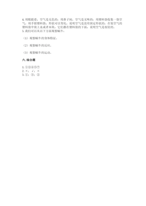 教科版一年级下册科学期末测试卷及参考答案（达标题）.docx