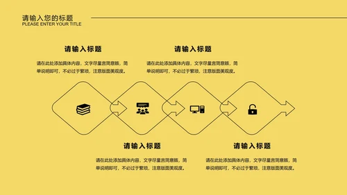 黄色微立体都市市场推广策划PPT模板
