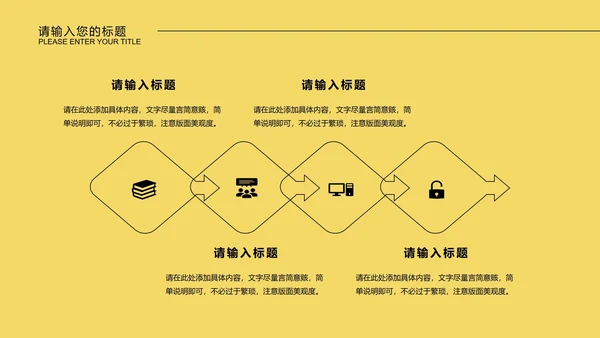 黄色微立体都市市场推广策划PPT模板
