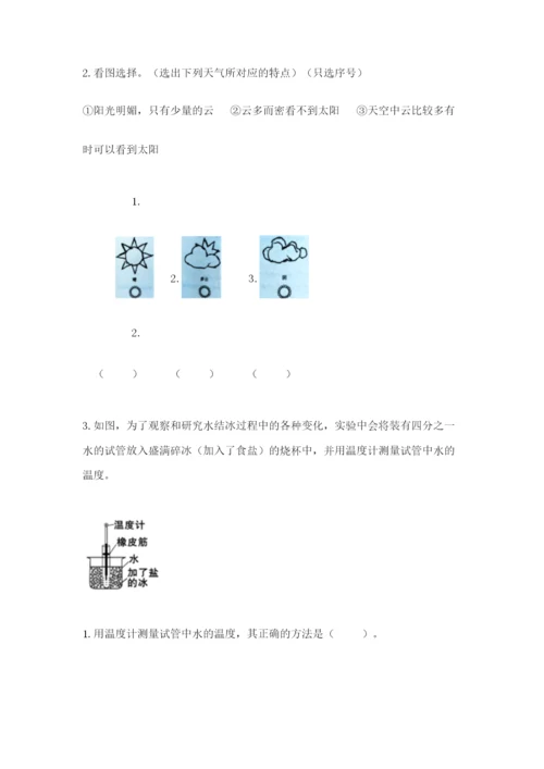 教科版三年级上册科学期末测试卷审定版.docx