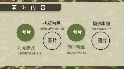 迷彩风八一军事部队军人述职报告动态PPT模板