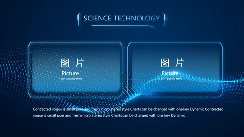 蓝色科技公安警察派出所总结动态PPT模板