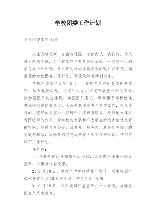 学校团委工作计划_5.docx