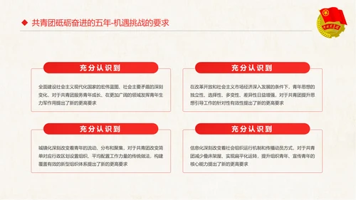 红色大气共青团十八大学习解读PPT模板