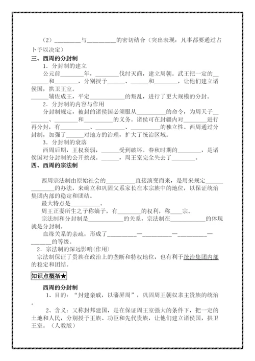 2023年高中历史专题一古代中国的政治制度一中国早期政治制度的特点学案人民版必修1.docx
