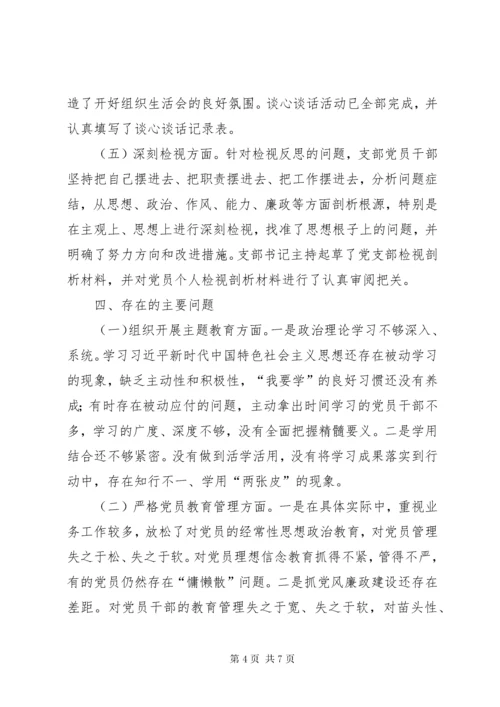 6项目部党支部专题组织生活会检视剖析材料.docx