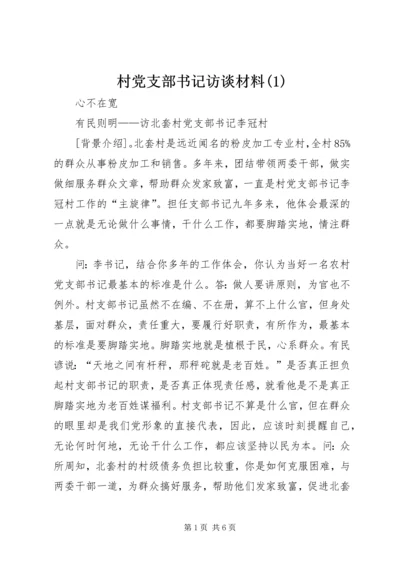 村党支部书记访谈材料(1).docx