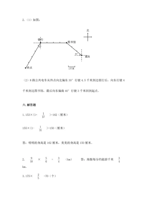 人教版六年级上册数学期中测试卷（网校专用）.docx