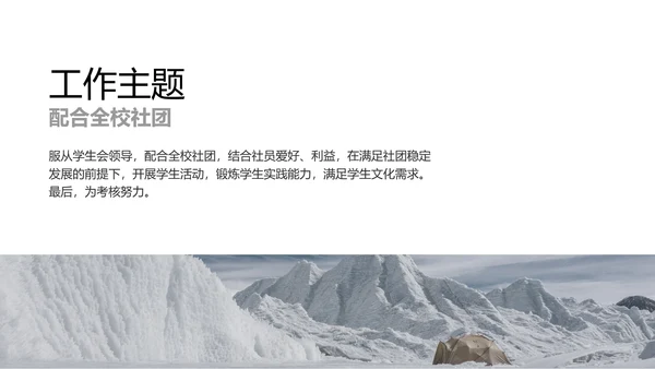 简约风黄色校园社团汇报PPT