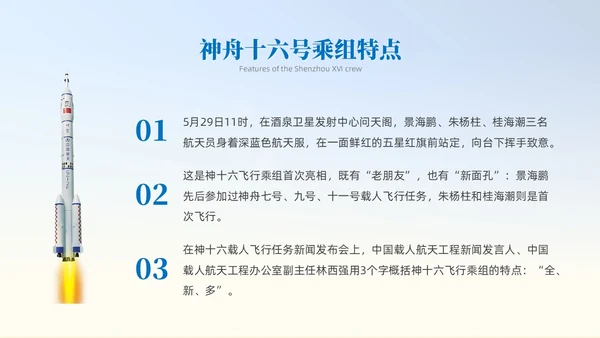 蓝色插画风中国航天三垂一远神州十六号课件