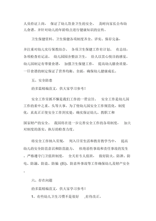 幼儿园清理整顿年检工作自查报告范文